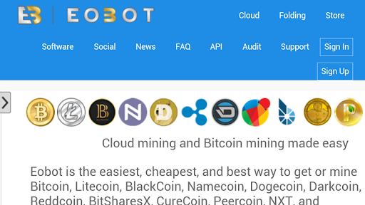 Eobot Cloud mining Bitcoin