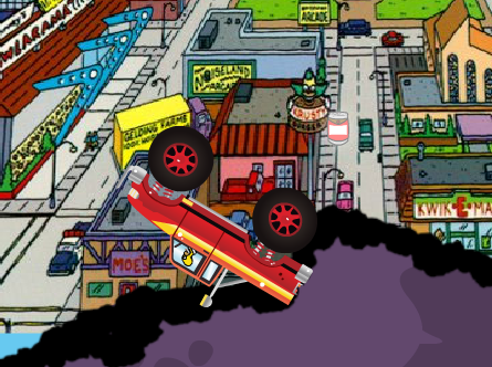 Homer Simpson im Monsterauto