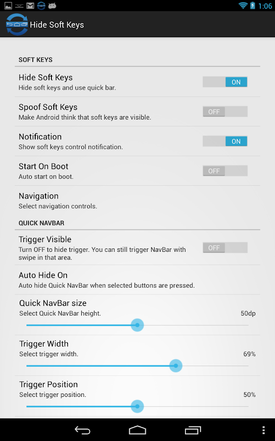 GMD Auto Hide Soft Keys ★ root - screenshot