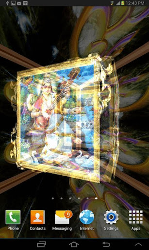 3D Saraswati Live Wallpaper