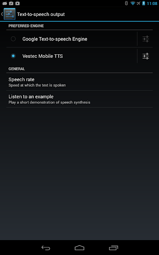 Vestec Mobile TTS