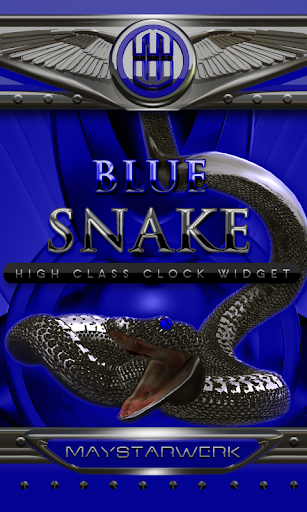 Blue Snake Clock widget