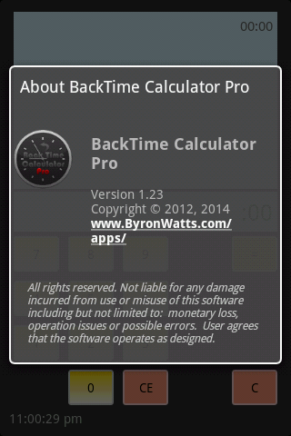 BackTime Calculator Pro™ Screen 3