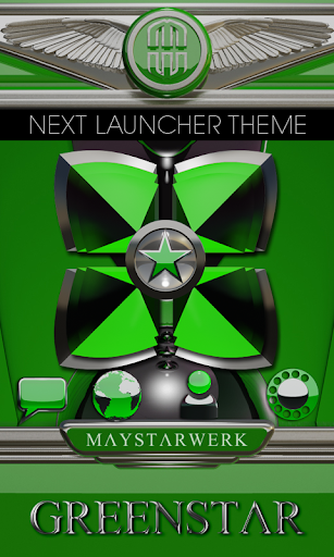 Next Launcher theme Green Star