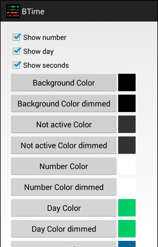 BTime Wear Watch Face Screen 3