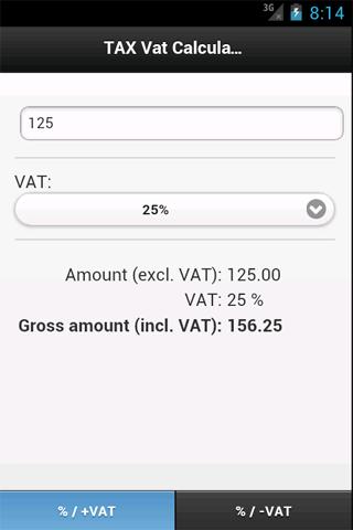 VAT tax calculator
