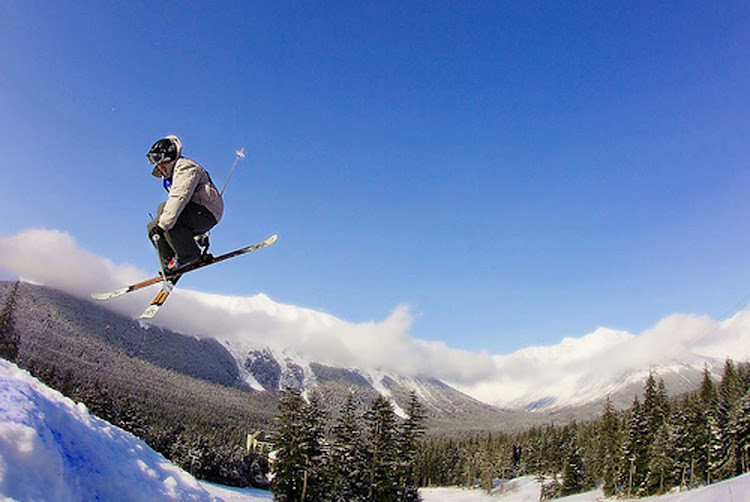 Skiing at the Alyeska Resort outside of Anchorage, Alaska.