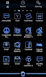 Neon Blue GO Launcher Themes - screenshot thumbnail