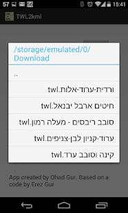 How to mod TWL2KML (Naviguide to Orux) lastet apk for android