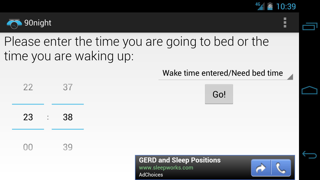 90night: SleepyTime Calculator