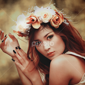 Stare II by Bli Cahaya - People Portraits of Women