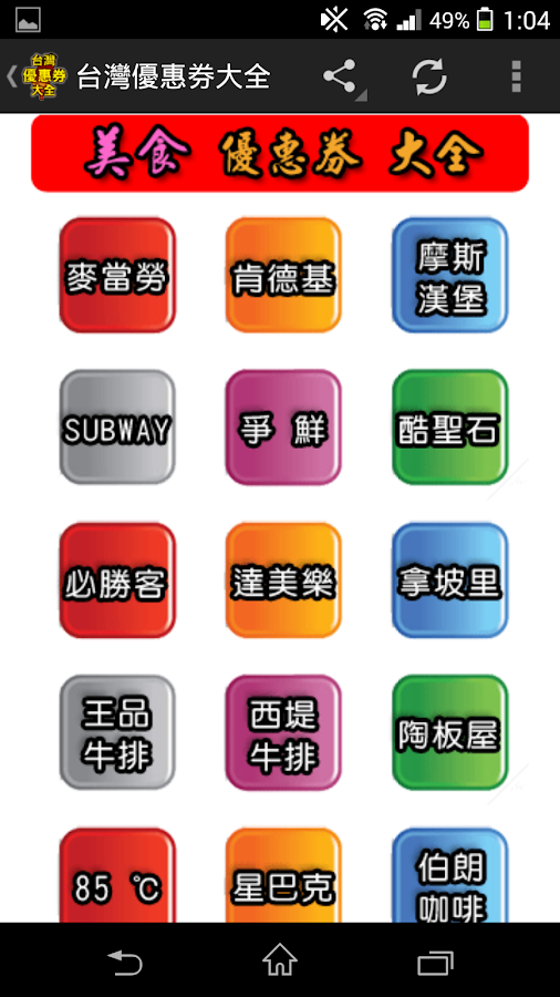 台灣優惠券大全-省錢必殺促銷DM、美食、商店行動優惠券app - screenshot