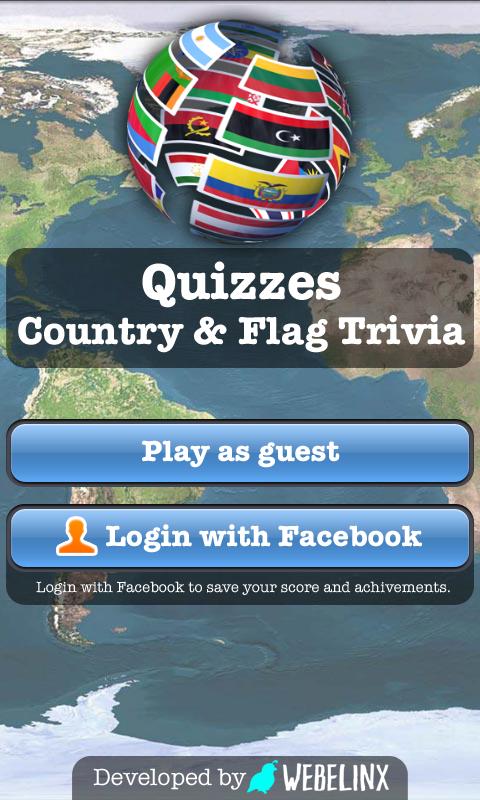 Android application Geography Quiz Game screenshort