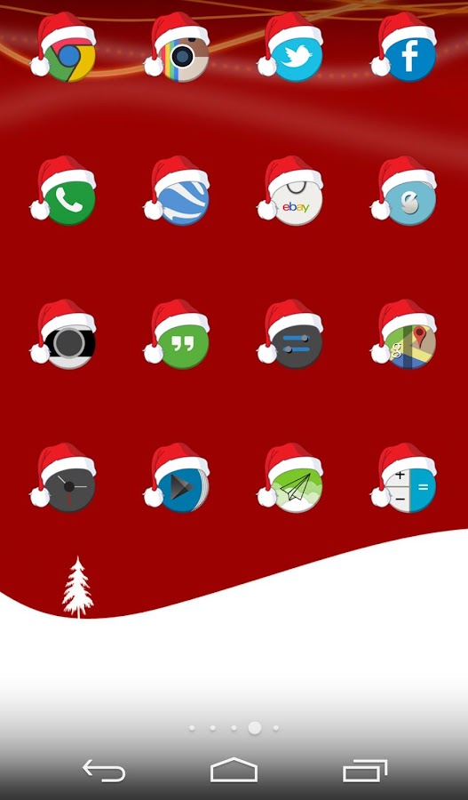 Xmas Cyrcle Icons Apex Nova - screenshot