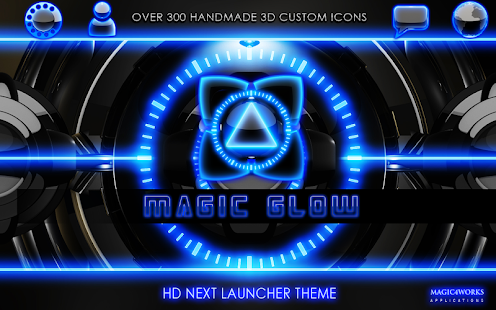 Next Launcher Theme glow magic