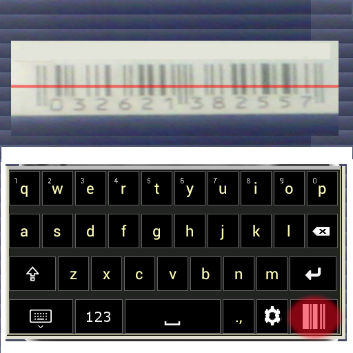 Keyboard + BARCODE SCANNER