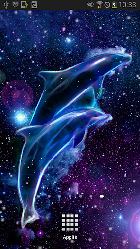 Starfield Dolphins Galaxy LWP