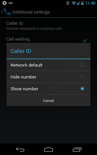 Quick Caller ID Toggle