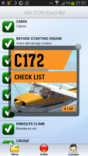 A2A C172 Trainer checklist