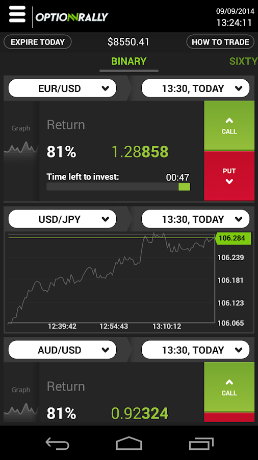   OptionRally Mobile Trader – Capture d'écran 