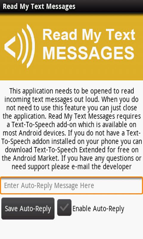 Read My Text Messages Screen 1