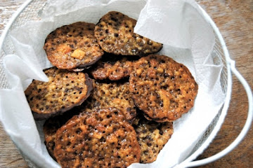Chocolate Lace Cookies  with Orange Zest
