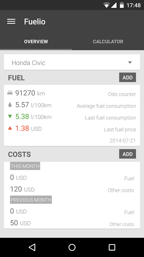 Fuelio Fuel log & costs Android Apps on Google Play