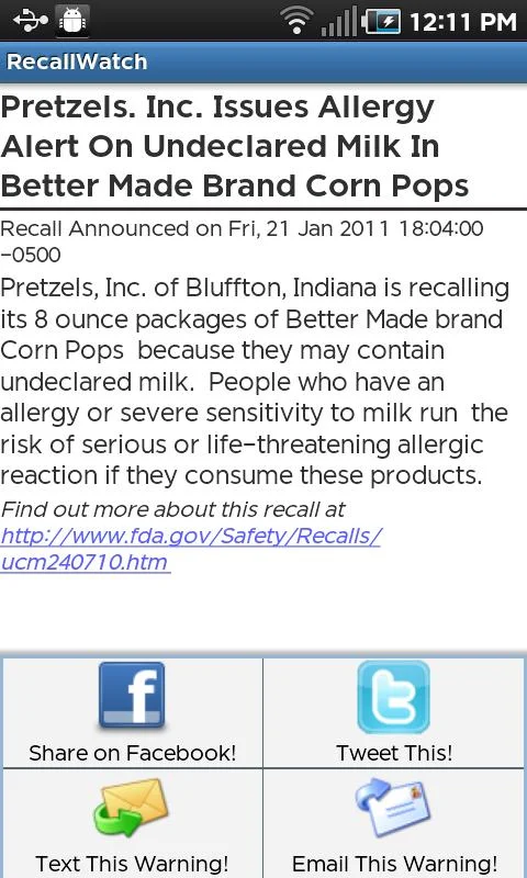    Recall Watch- screenshot  