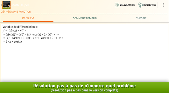 Math Helper: Algèbre et Calcul - screenshot thumbnail