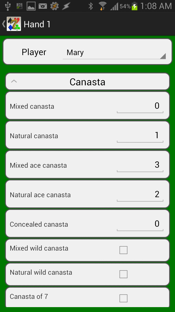 Canasta Score Pro Screen 3