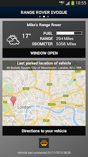 land rover incontrol app remote start