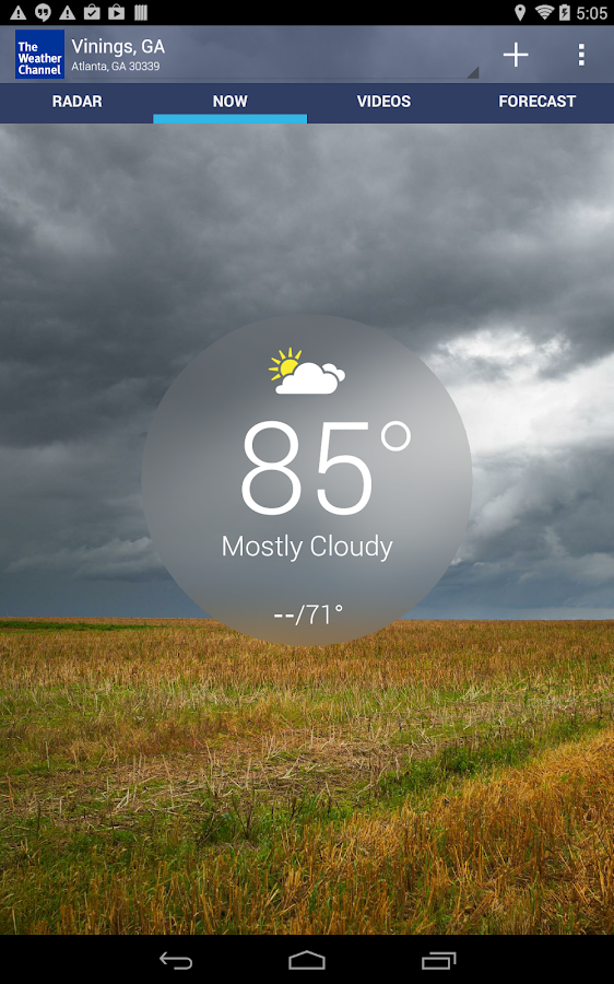 android weather channel app