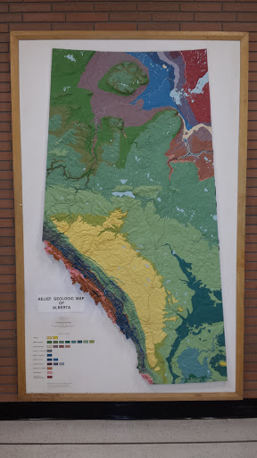 Relief Geologic Map of Alberta