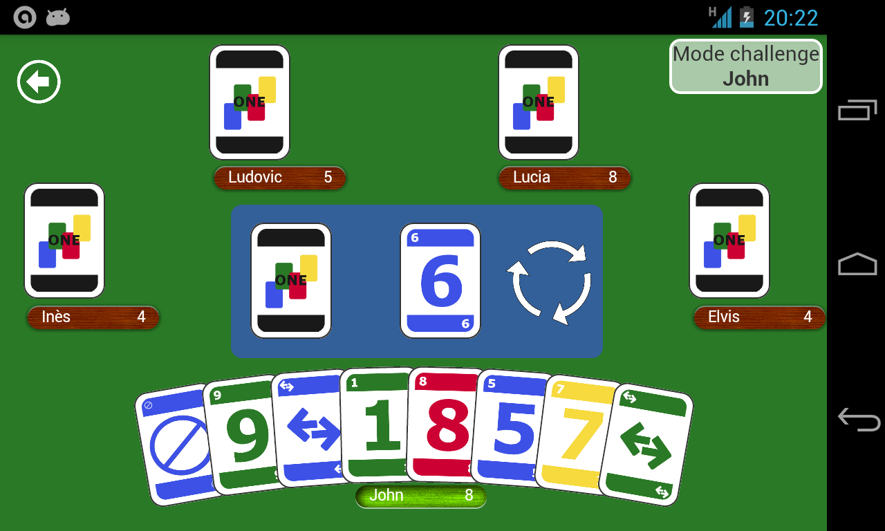 Android application ONE - Card game screenshort