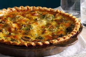 Mushroom Broccoli Quiche