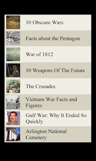 World History Lists - MILITARY