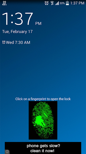 Lock Screen fingerprint joke
