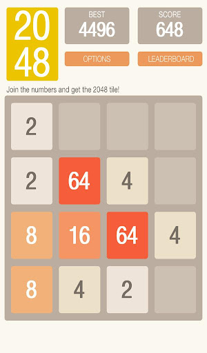 2048 Puzzle Tile Game