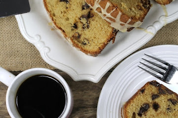 Coffee Glazed Chocolate Chip Loaf
