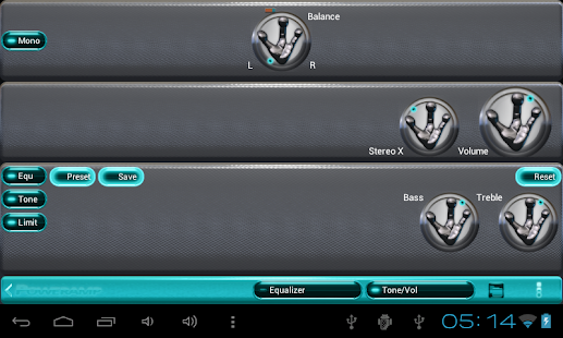 poweramp skin alien lightblue Screenshots 5