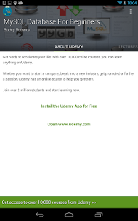 Learn MySQL Database Tutorials - screenshot thumbnail