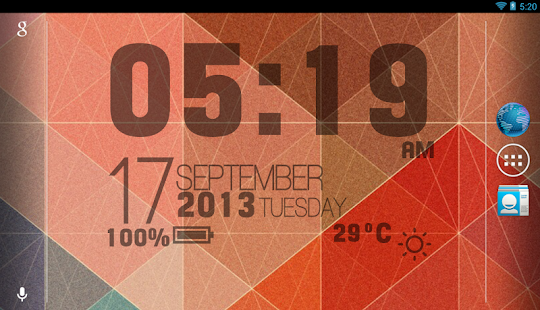 Sense Clock Live Wallpaper