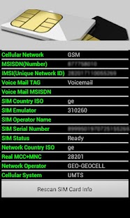 Sim Card Information