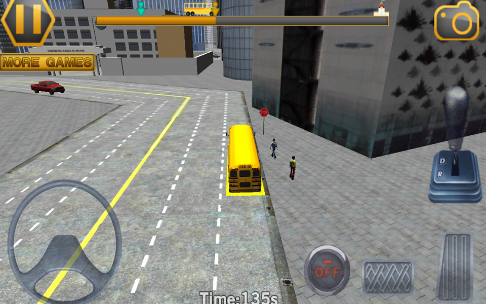 Android application Schoolbus Driving 3D Simulator screenshort