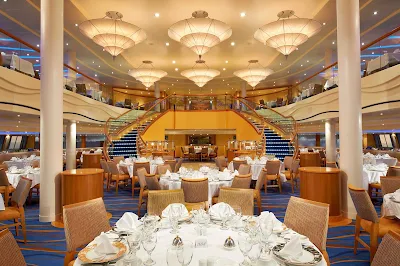 Sail with Carnival Breeze and enjoy a night of exquisite dining in the Sapphire Dining Room.