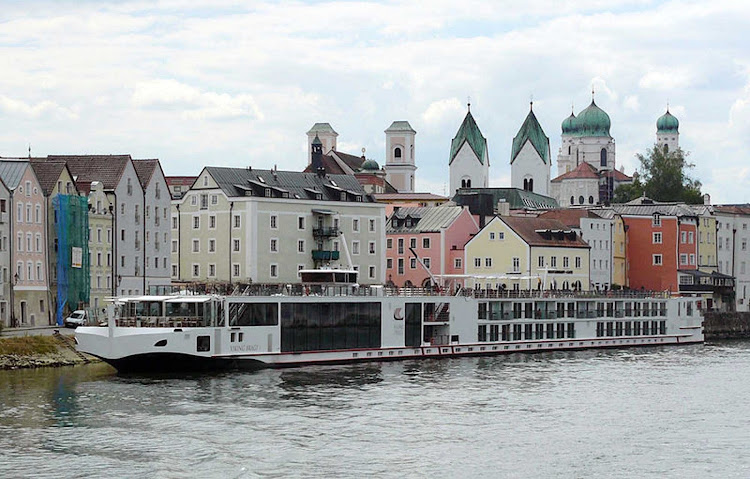The river cruise ship Viking Bragi in Passau, Germany.