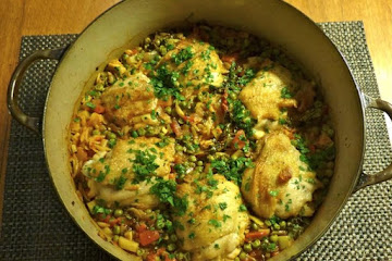 Chicken Sofrito with Orzo