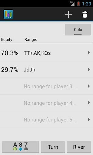 Equity App Free Poker odds