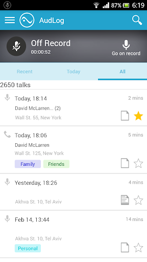 【免費生產應用App】AudLog - Auto Voice Recorder-APP點子