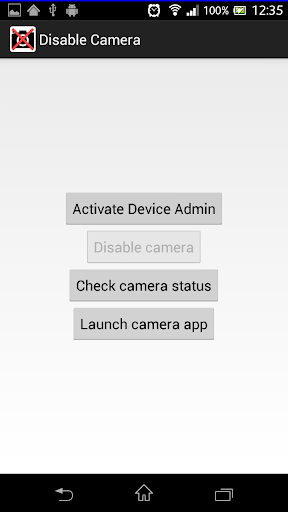 DisableCamera 端末管理機能でカメラを無効化